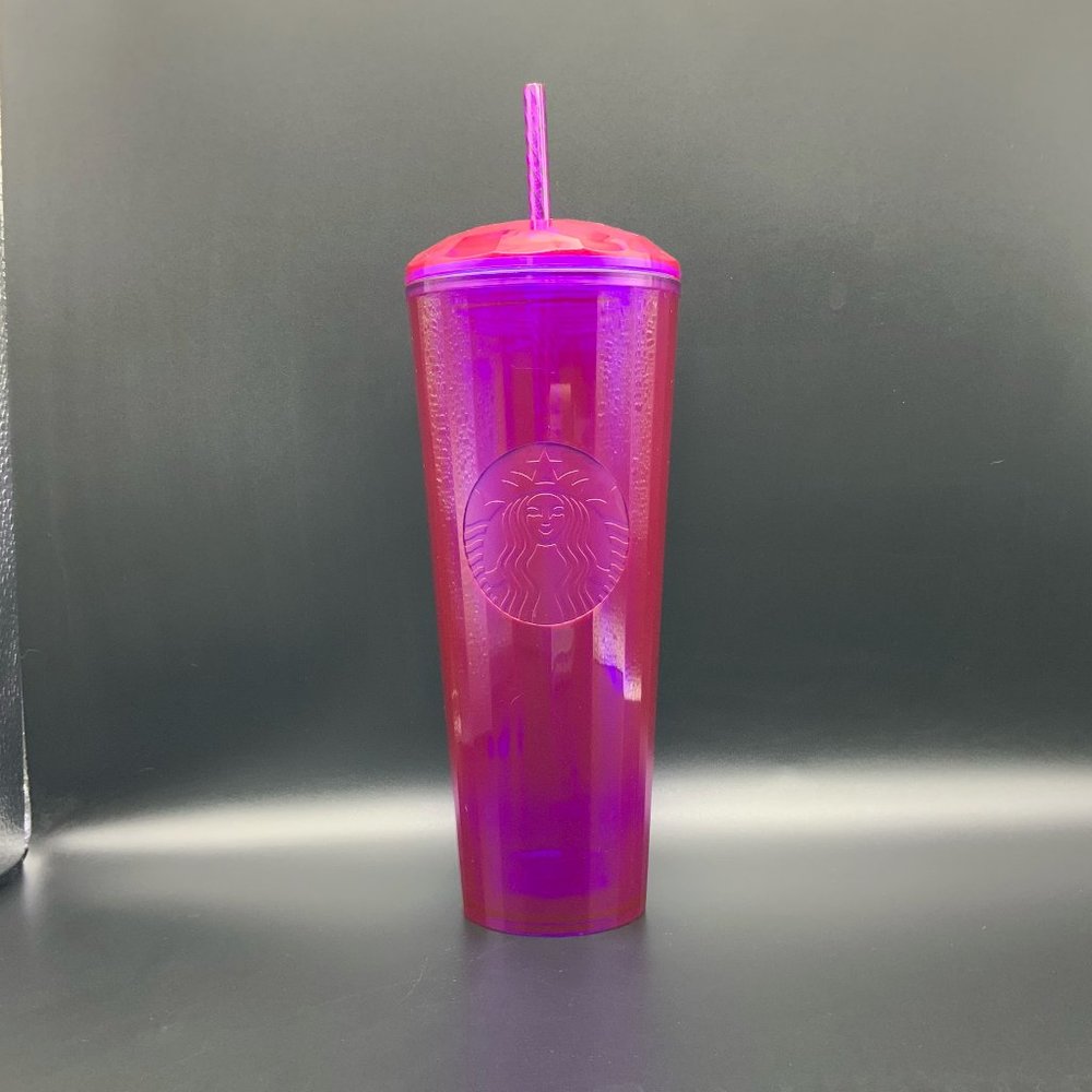 STARBUCKS Fall 2022 Periwinkle Kaleidoscope Cold Cup Tumbler Dome Lid Venti 24oz